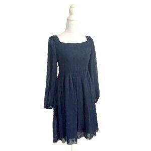 BTFBM Babydoll Long-Sleeves Chiffon NEW Dress XXL